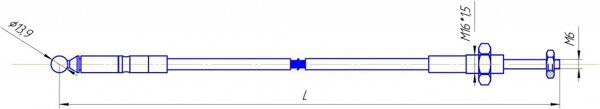 Трос SU-L-BE-035-03000 ( indemar IB-431216 ) ( ход 36 ) длина 3000мм